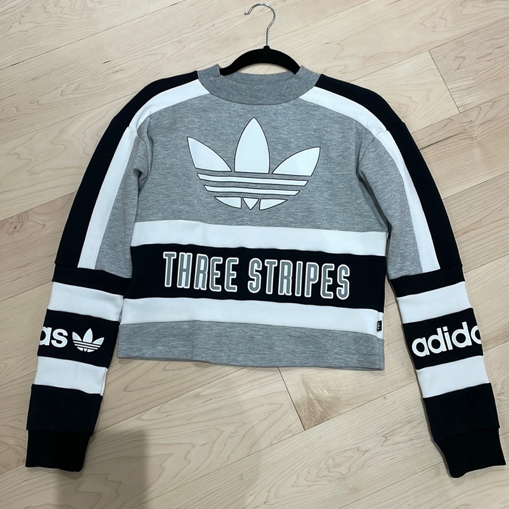 Adidas three stripe sweatshirt size small